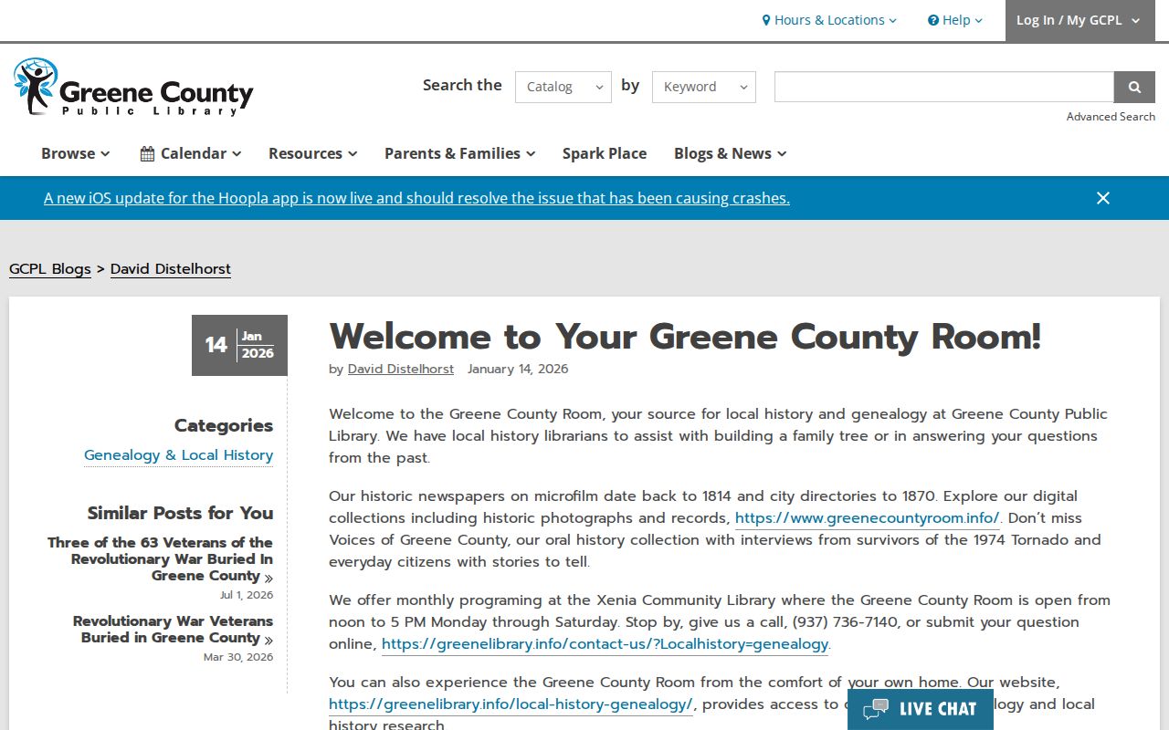Xenia city directory research at the Greene County Room