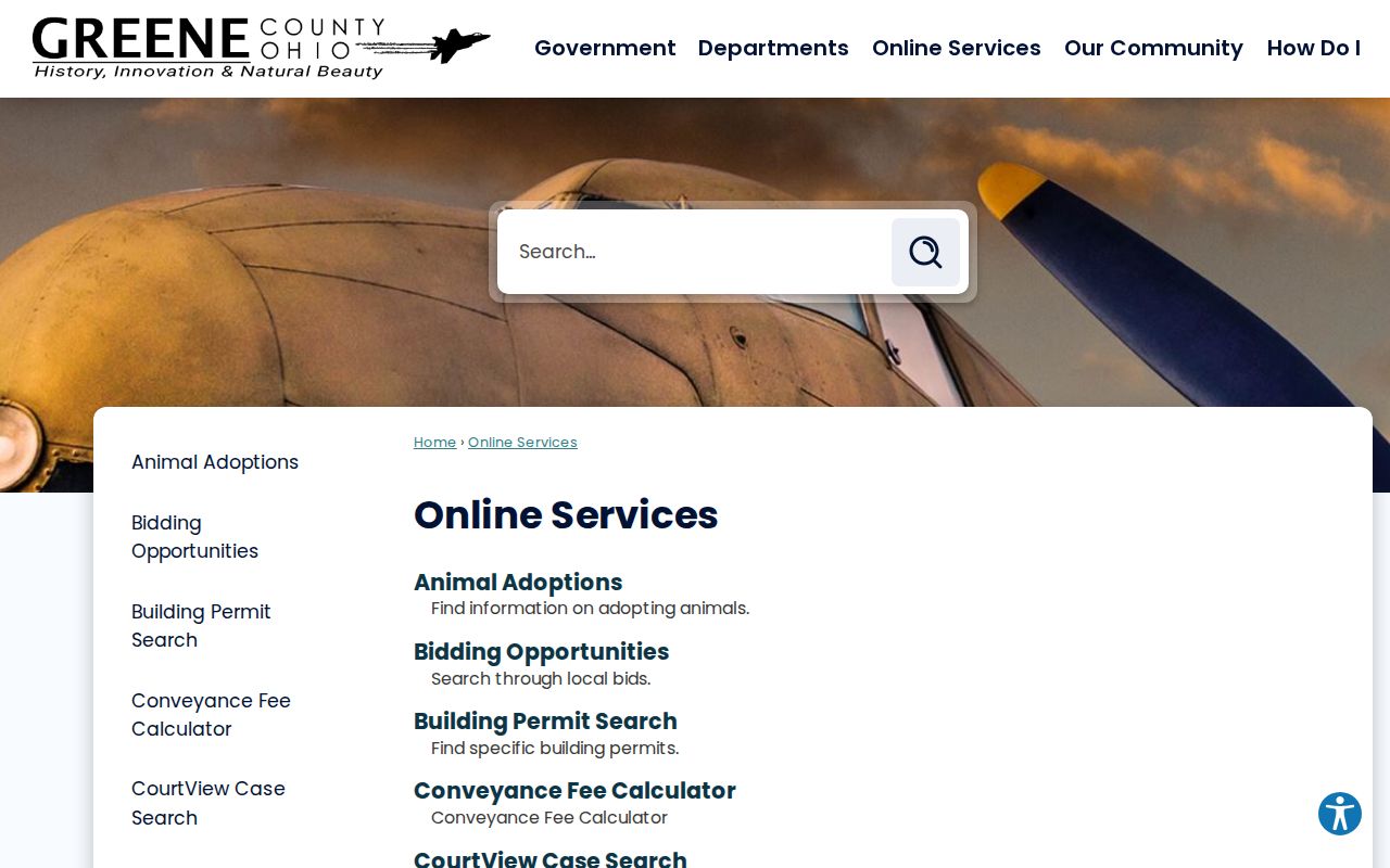 Xenia residents directory Greene County online services and local records