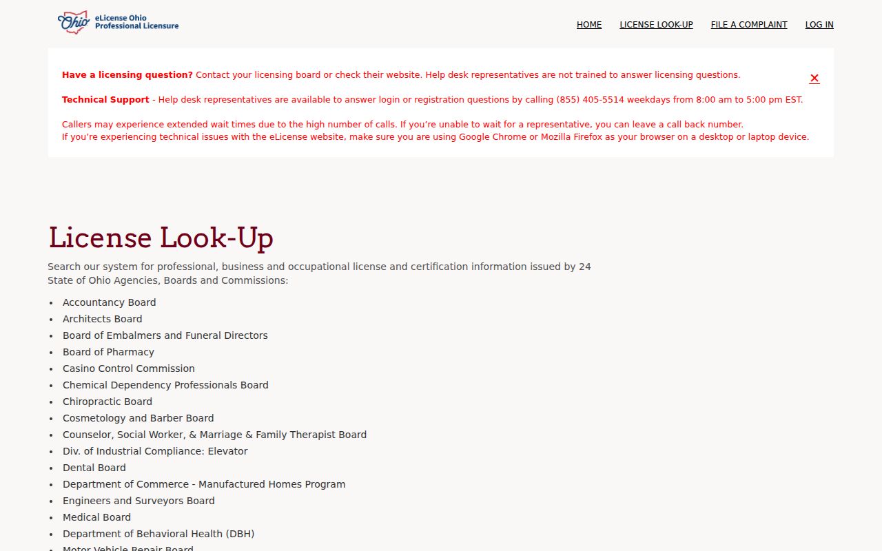 Xenia residents directory Ohio official license verification