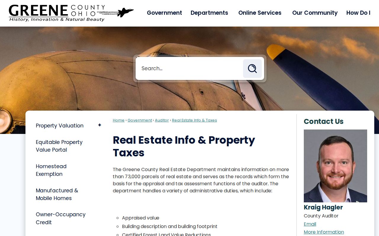 Xenia neighbors Greene County Auditor real estate information