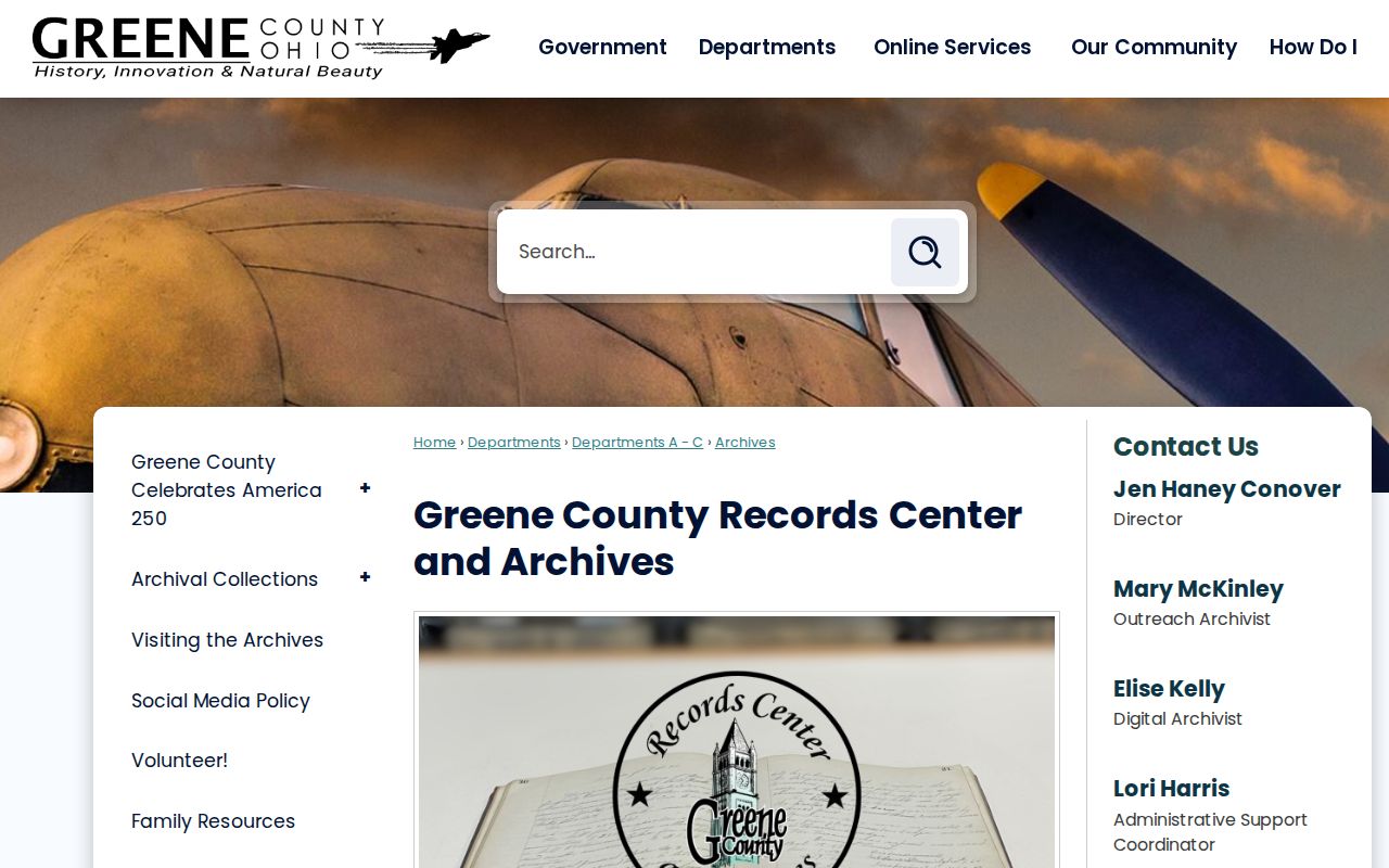 Xenia previous residents Greene County Archives access page