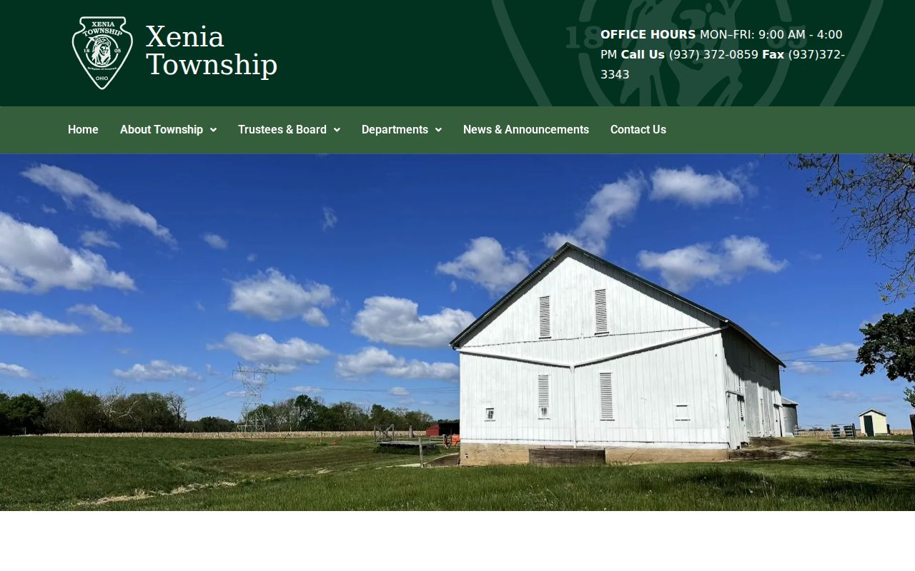 Xenia ZIP code directory township boundary context