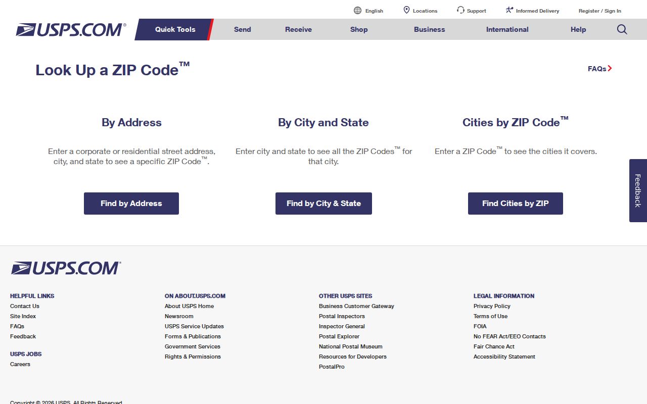 Xenia ZIP code directory USPS address lookup